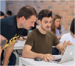 Instructor providing one on one guidance