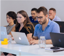 Students paying attention in class